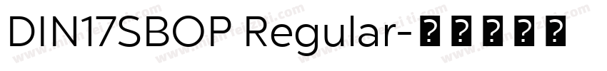 DIN17SBOP Regular字体转换